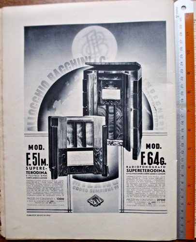 Pubblicità 1935 allocchio - pubblicità,