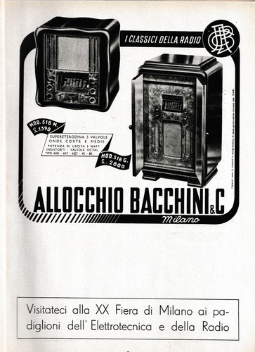 Pubblicita 1939 radio - 1939,